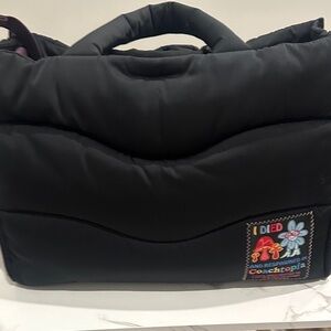 Coach Black Quilted Bag with Patch